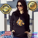 Funny Putin Riding Bull Cartoon Style Leader Parody Premium T-Shirt Hoodie