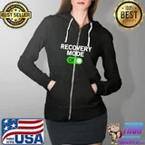 Funny Recovery Mode On Get Well Joke T- Full Zip Hooded