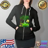 Funny Shamrock Leaf Doberman Pinscher Dog St Patricks Day T-Shirt Full Zip Hooded