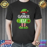 Gamer Elf Family Matching Christmas Funny Gift Pajama T-shirt