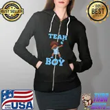 Gender Reveal Party Team Boy T-Shirt Full Zip Hooded