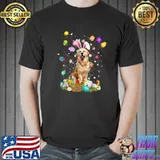 Golden Retriever Dog Ear Easter Eggs Shirt Funny Easter Day T-Shirt Unisex