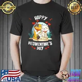 Happy Meowentines Valentines Day Cute Cat Kitten Vday Pajama T Shirt Unisex