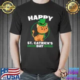 Happy St Catricks Day St Patricks Day Kitten Cat Owner T-Shirt Unisex