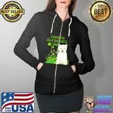Happy St. Patrick’s Day Patrick Gold Grass West Highland White Terrier Dog Shirt Full Zip Hooded