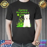 Happy St. Patrick’s Day Patrick Gold Grass West Highland White Terrier Dog Shirt Unisex