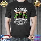 Hello Darkness My Old Friend Happy St Patrick's Day Shamrock T-Shirt Unisex