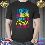 I know I throw like a girl try to keep up for a Disc golfer Premium T-Shirt Unisex