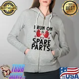 I run on spare parts Kidney Donor Art Men Women Kidney Recipient Transplant T- Full Zip Hooded