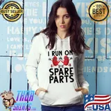 I run on spare parts Kidney Donor Art Men Women Kidney Recipient Transplant T-shirt