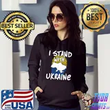 I Stand With Ukraine Flag American Flag Support Ukraine DNA T-Shirt