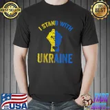 I Stand With Ukraine Ukrainian Flag T-Shirt Unisex