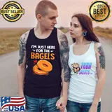 Im Just Here For The Bagels Funny Baker Foodie Men T- Tank Top