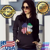 Irish American Flag Vintage Shamrock St Patricks Day T-shirt