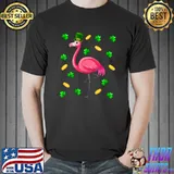 Irish Flamingo Green Saint Patrick Day 2022 Lucky shamrocks T-Shirt