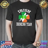 Irish St Patrick's Day Beer Drinking Team Shamrock Flag Men T- Unisex