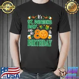 It's St Patricks Day & My 80th Birthday Party Irish Clover T- Unisex