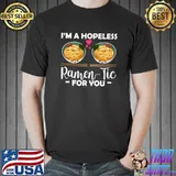 Japanese Food Lover Hopeless Ramentic Valentine's Day Couple T-shirt