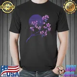 Japanese Sakura Cherry Blossoms Vaporwave Sunset T- Unisex