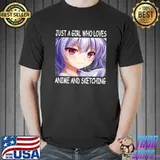 Just a Girl Who Loves Anime and Sketching Girls T- Unisex