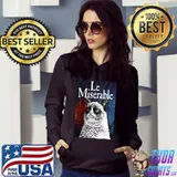 Les le miserable grumpy cat funny Hoodie
