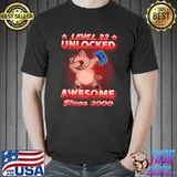 Level 22 Unlocked Gamers Born 2000 Dabbing Pig 22nd Birthday T- Unisex