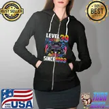 Level 39 Unlocked Awesome Since 1983 39th Birthday Gaming Premium T-Shirt Full Zip Hooded