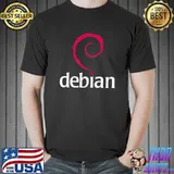 Linux Debian lovers tee Spiral Logo Open Source Os T-Shirt Unisex