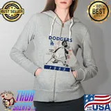 Los angeles Dodgers mlb baseball team Full Zip Hooded