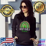Lucky To Be A Teacher Rainbow 2022 St Patrick's Day Leopard T-Shirt