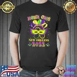 Mardi Gras 2022 New Orleans Costume Mask Design T-Shirt Unisex