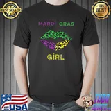 Mardi Gras Girl Leopard Lips Holiday Carnival Celebration T-Shirt Unisex
