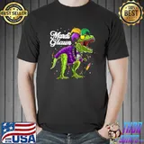 Mardi Grawr T Rex Dinosaur Mardi Gras Bead Costume T-Shirt Unisex