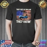 Me Rollin' They Hatin Golfers Apparel Golfing Cart America T-Shirt Unisex
