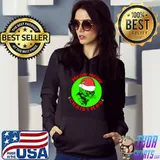 Meow meow funny christmas pajama funny cat Xmas santa hat T-shirt