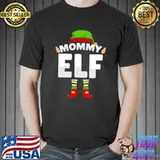 Mommy Elf Funny Humor Family Christmas Pajamas T-shirt