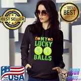 My lucky tennis balls shamrock st patricks day shirt