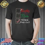 Naughty Nice Gonna Find Out Funny Christmas Santa Hat Candy T- Unisex