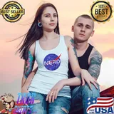 Nerd Nasa Parody logo Tank Top