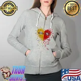 New York Giants Vs San Francisco 49ers Hearts Shirt Full Zip Hooded