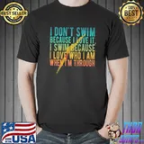 Nice Awesome Woman Swimmer's Slogan Why I Swim ... Premium T-Shirt