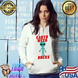 Nice Earth Weed Rocks Funny Weed Alien T-Shirt