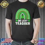 Official One lucky teacher rainbow st patrick's day Unisex