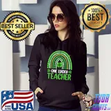 One Lucky Teacher Rainbow St Patrick’s Day T-Shirt