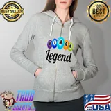 Original Bingo Legend Player Bingo Balls Yelling Winner Winning T- Full Zip Hooded