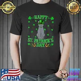 Premium Cat Lover Leprechaun Russian Blue Cat St. Patrick's Day T-shirt