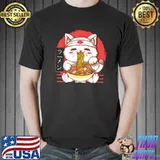 Ramen.Cat.Neko Kawaii Anime Japanese Noodles Gift Lucky.Cats T-Shirt Unisex