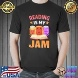 Reading Is My Jam Funny I Love to Read Books T-Shirt Unisex