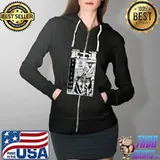 Samurai Bushido Comic Book Japanese Style Illustration T-Shirt Full Zip Hooded
