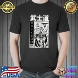 Samurai Bushido Comic Book Japanese Style Illustration T-Shirt